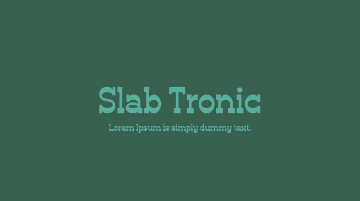 Slab Tronic Font