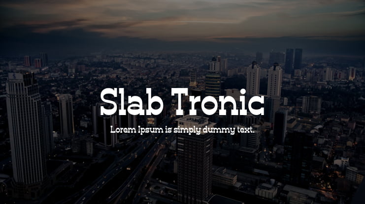 Slab Tronic Font