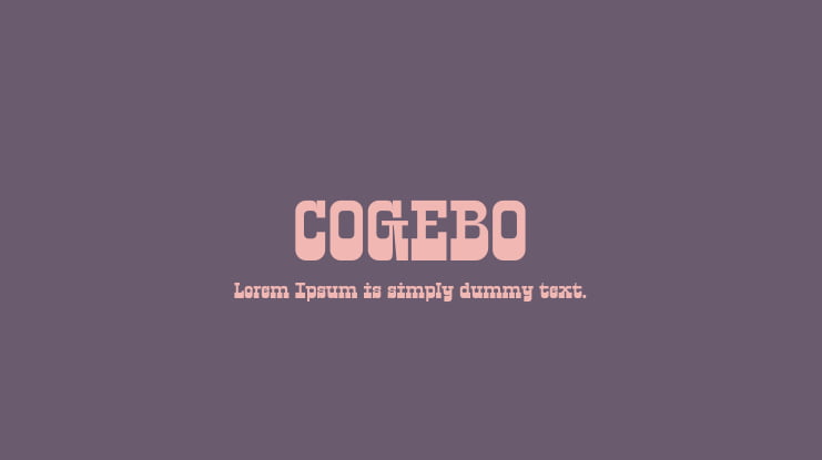 COGEBO Font Family