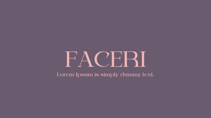 FACERI Font