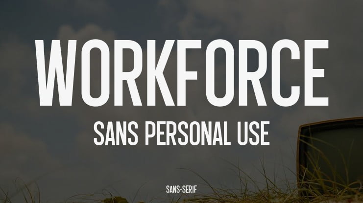 Workforce Sans PERSONAL USE Font