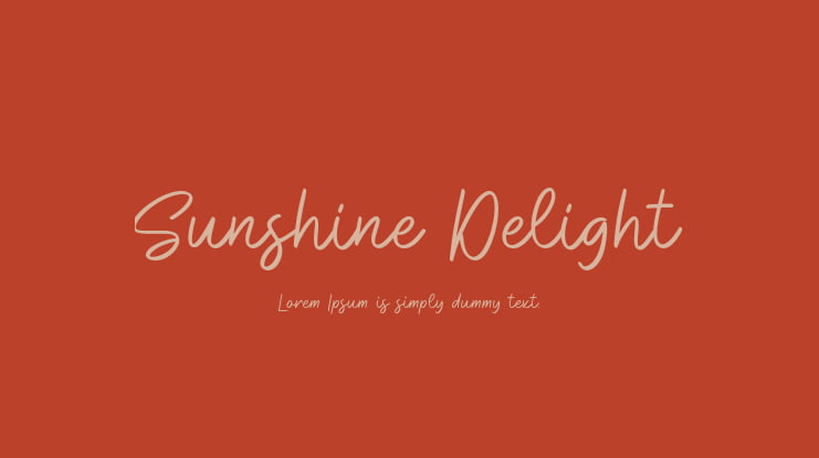 Sunshine Delight Font