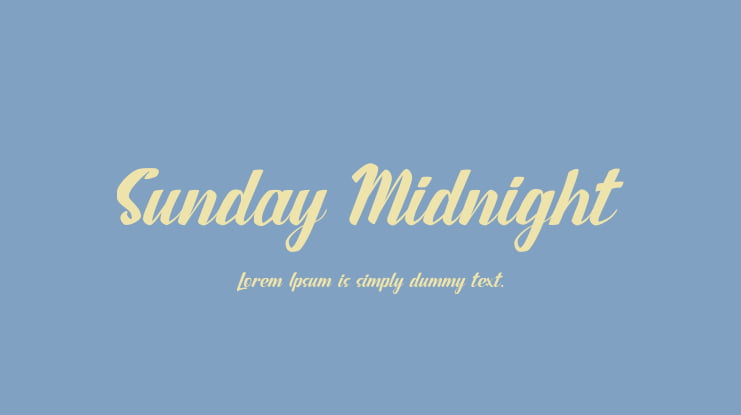 Sunday Midnight Font