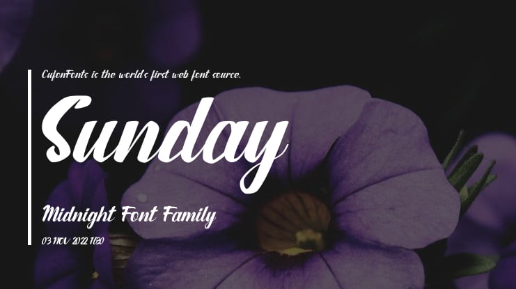 Sunday Midnight Font