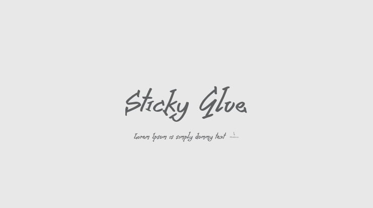 Sticky Glue Font