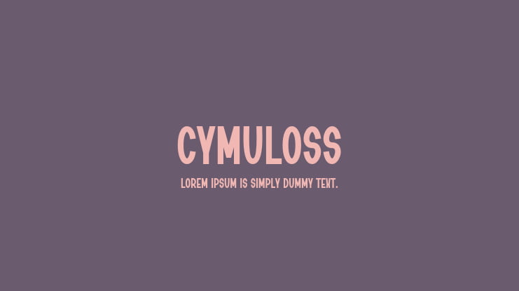 Cymuloss Font