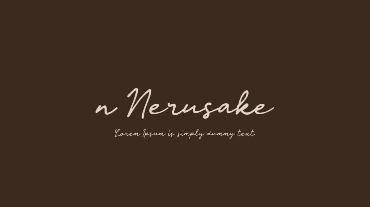 n Nerusake Font