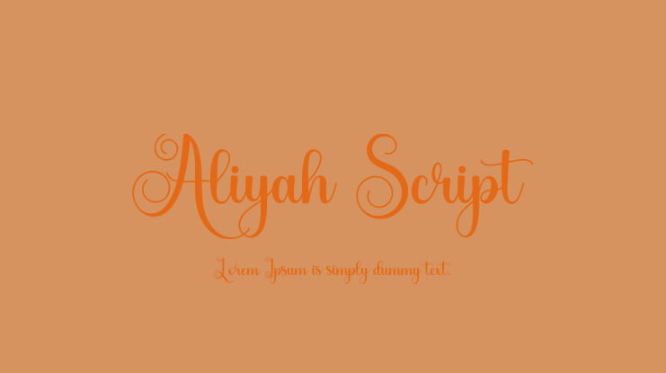 Aliyah Script Font