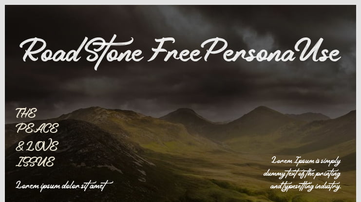 Road Stone FreePersonaUse Font