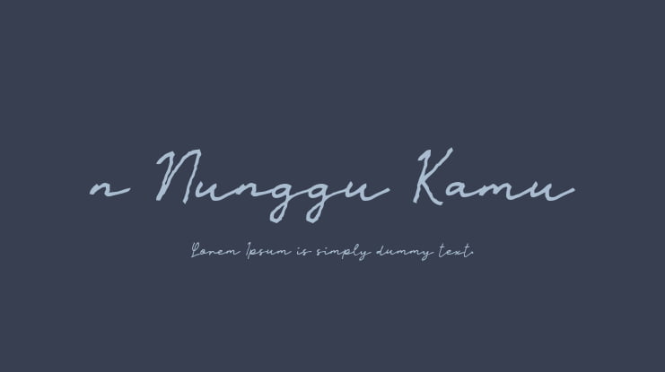 n Nunggu Kamu Font