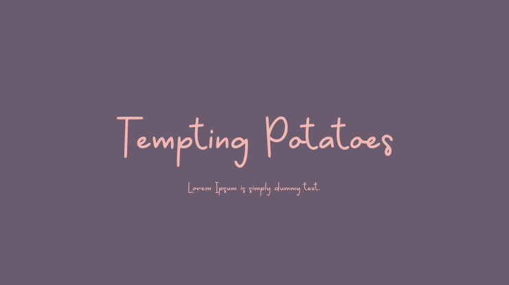 Tempting Potatoes Font