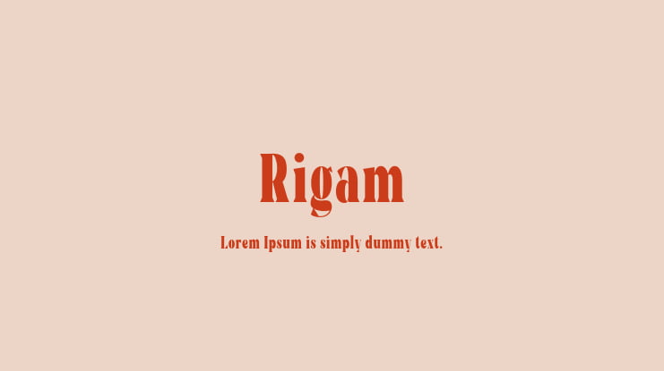 Rigam Font Family