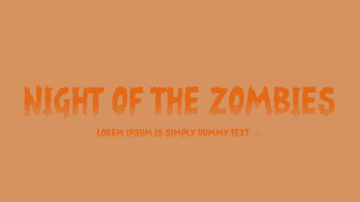 Night of the Zombies Font