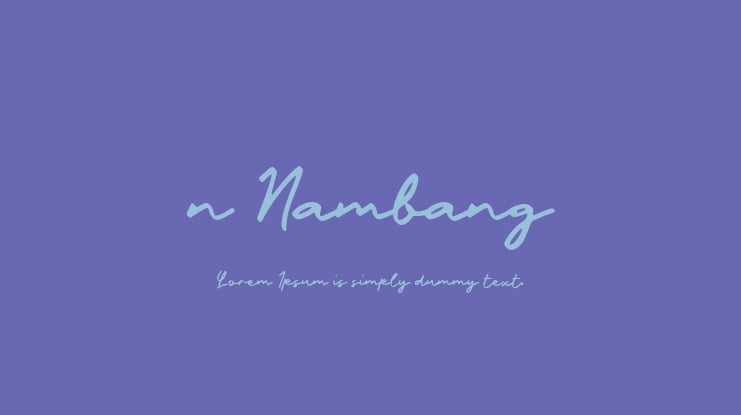 n Nambang Font