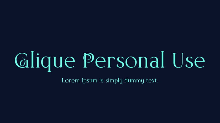 Glique Personal Use Font