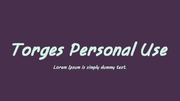 Torges Personal Use Font