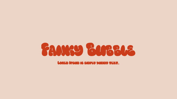 Fanky Bubble Font Family