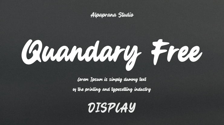 Quandary Free Font