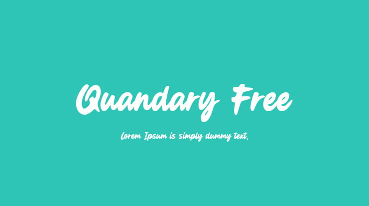 Quandary Free Font