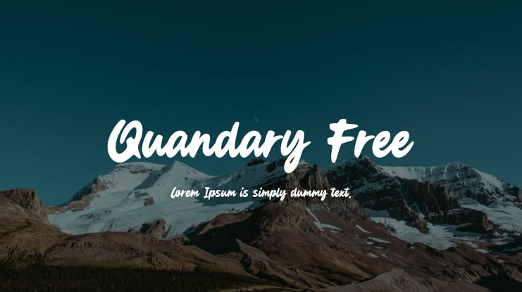 Quandary Free Font