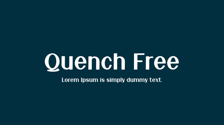 Quench Free Font