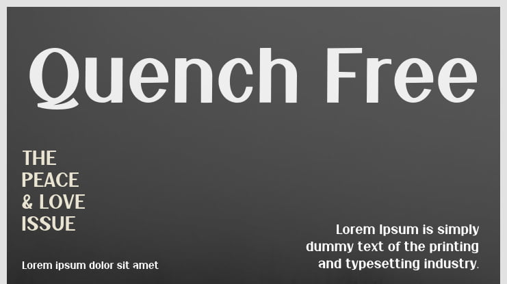 Quench Free Font