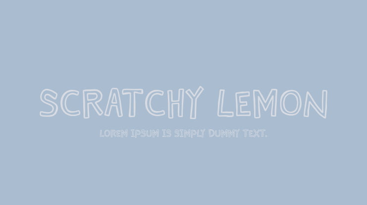 Scratchy Lemon Font