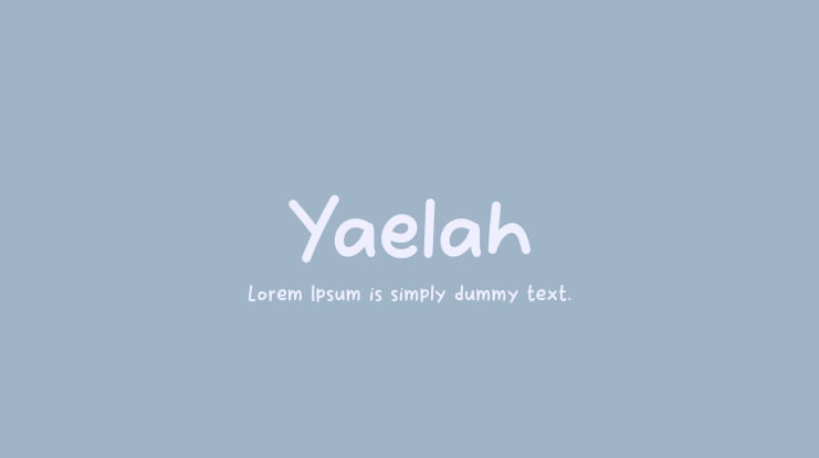 Yaelah Font