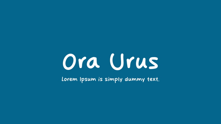 Ora Urus Font