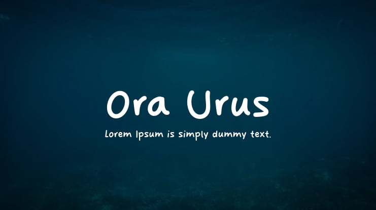 Ora Urus Font