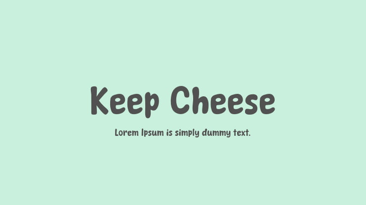 Keep Cheese Font