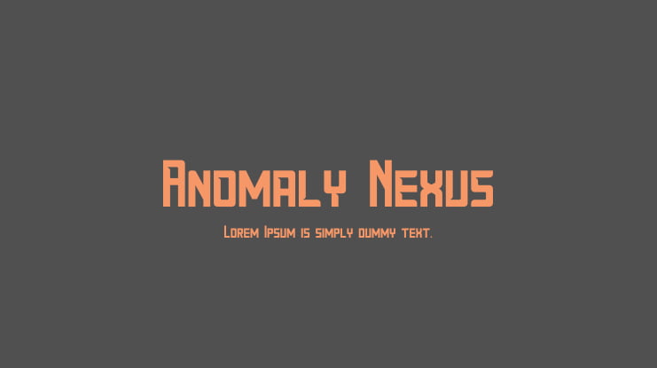 Anomaly Nexus Font