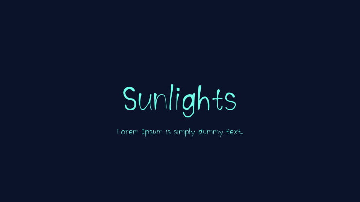 Sunlights Font