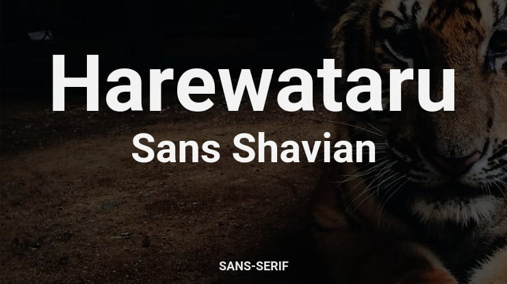 Harewataru Sans Shavian Font