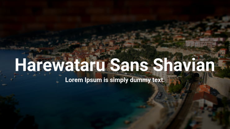 Harewataru Sans Shavian Font