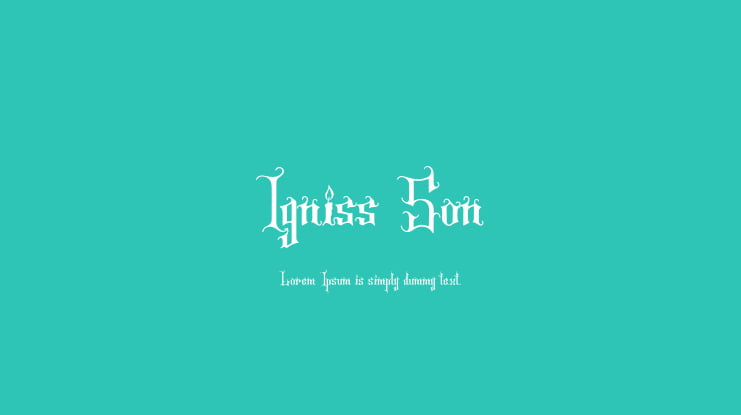 Igniss Son Font