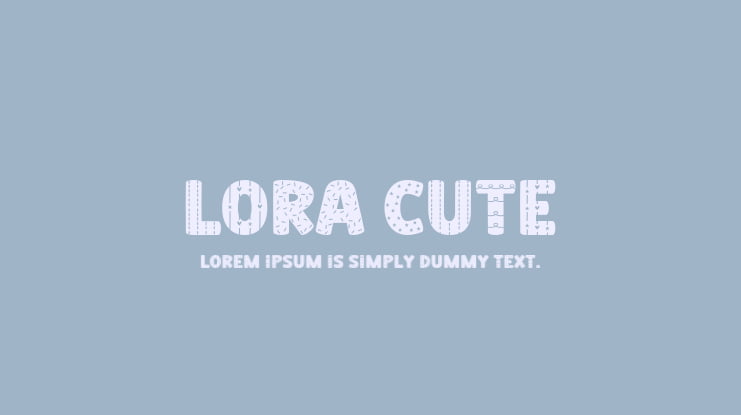 Lora Cute Font