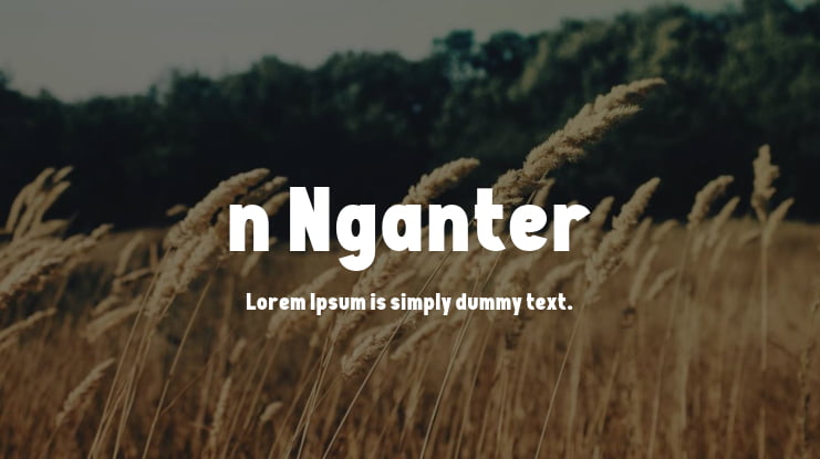 n Nganter Font