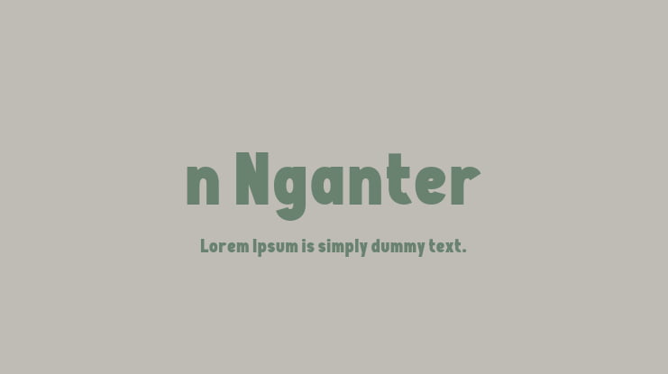 n Nganter Font