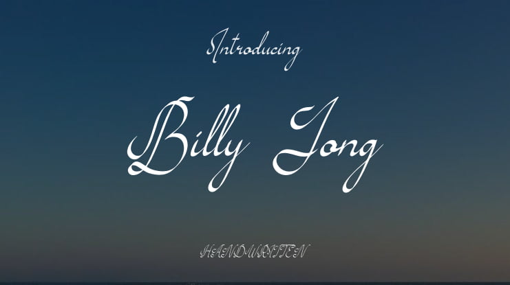 Billy Jong Font