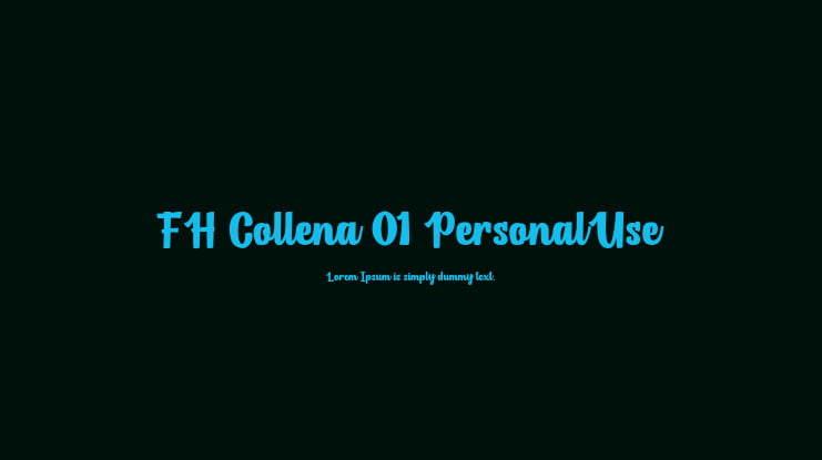 FH Collena 01 PersonalUse Font Family