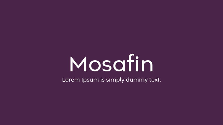 Mosafin Font Family