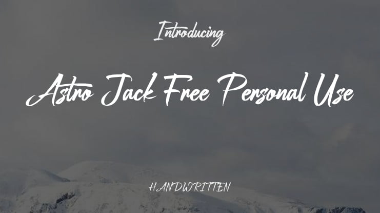 Astro Jack Free Personal Use Font