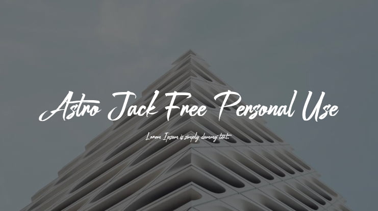 Astro Jack Free Personal Use Font