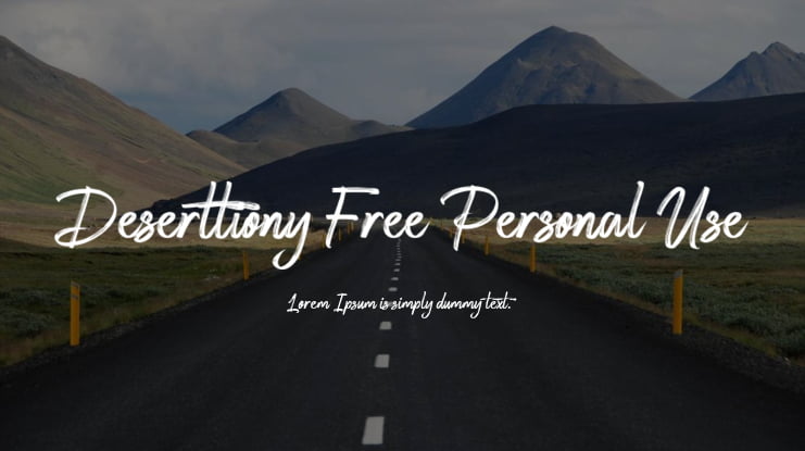 Deserttiony Free Personal Use Font