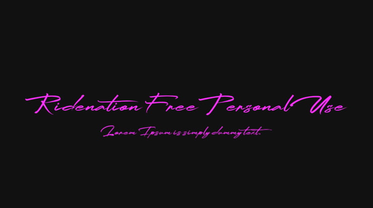 Ridenation FreePersonalUse Font