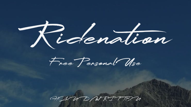 Ridenation FreePersonalUse Font