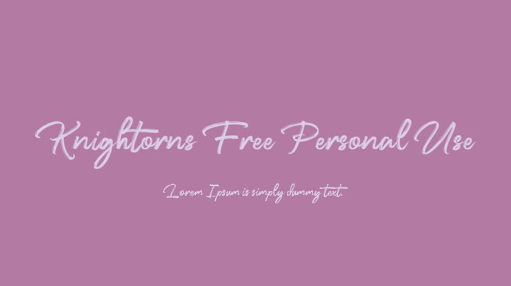 Knightorns Free Personal Use Font