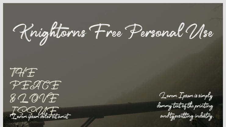 Knightorns Free Personal Use Font