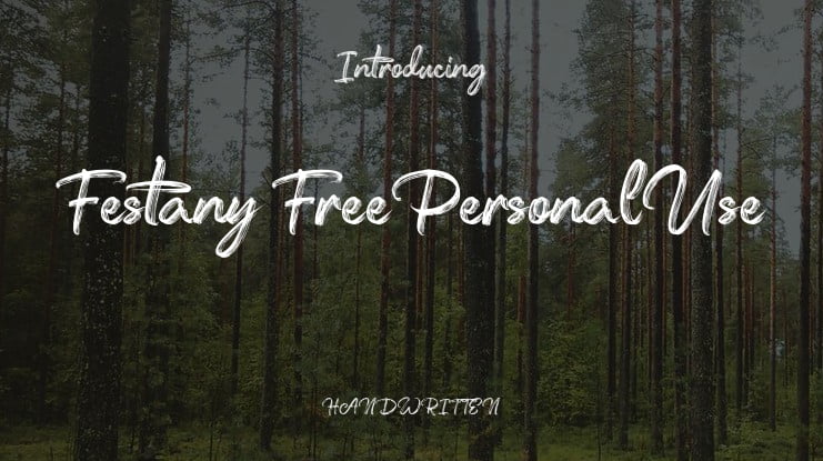 Festany FreePersonalUse Font